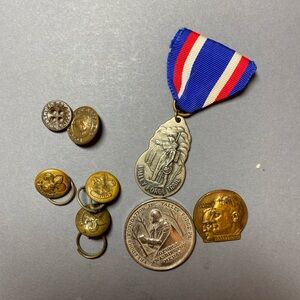 Vintage Boy Scouts medal button token lot